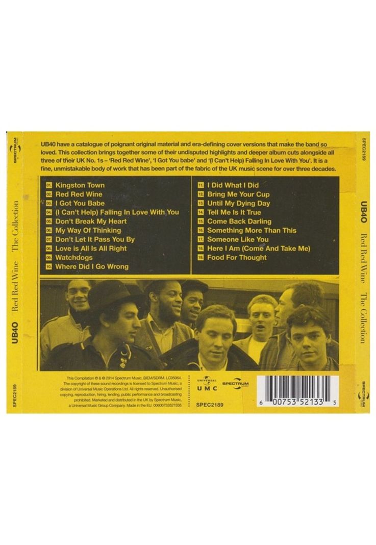 UB 40 - RED RED WINE: THE COLLECTION | CD-1
