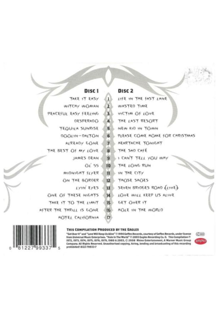 EAGLES  - THE COMPLETE GREATEST HITS (2CD) | CD-1