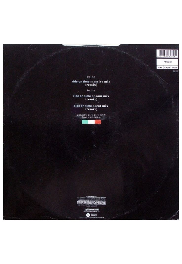 BLACK BOX - RIDE ON TIME (REMIX) | 12" MAXI SINGLE VINILO USADO-1