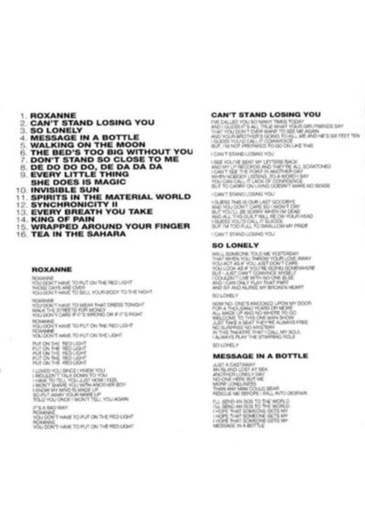 THE POLICE - GREATEST HITS | CD-3