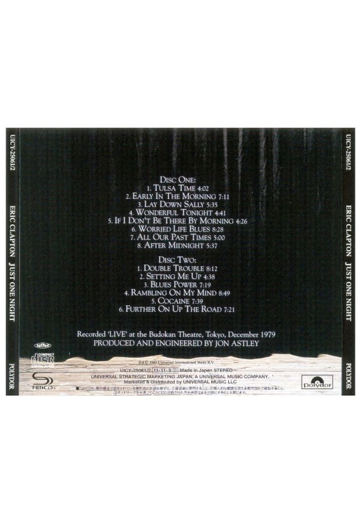 ERIC CLAPTON - JUST ONE NIGHT (2CD) | CD-5