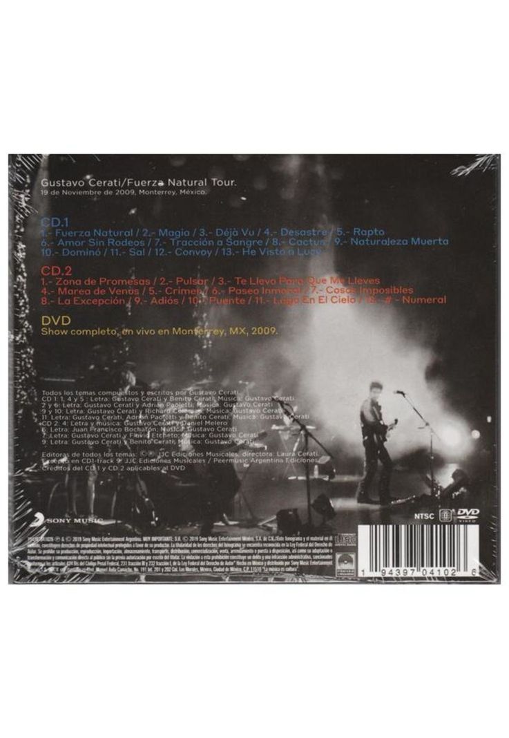 GUSTAVO CERATI - FUERZA NATURAL TOUR (2CD+DVD) | CD-1