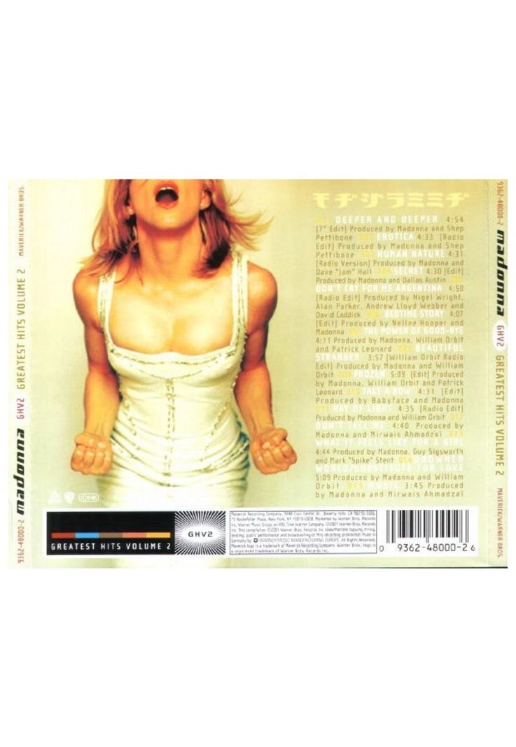 MADONNA - GREATEST HITS - VOLUME 2 | CD USADO-1