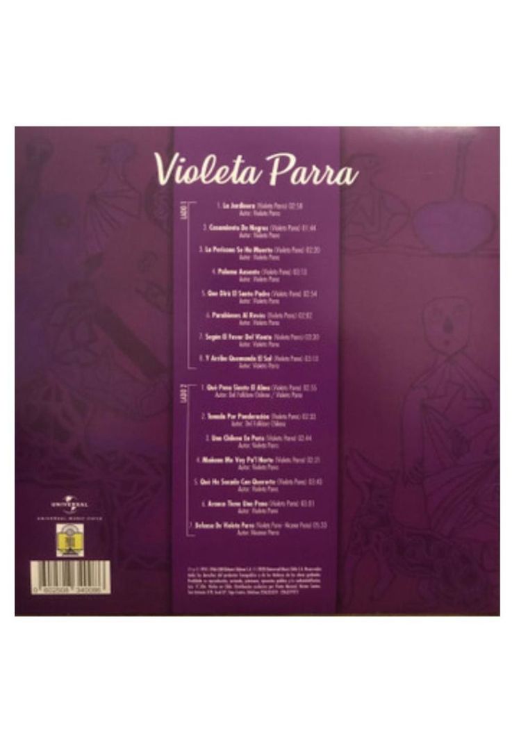 VIOLETA PARRA - GRANDES EXITOS | VINILO-1