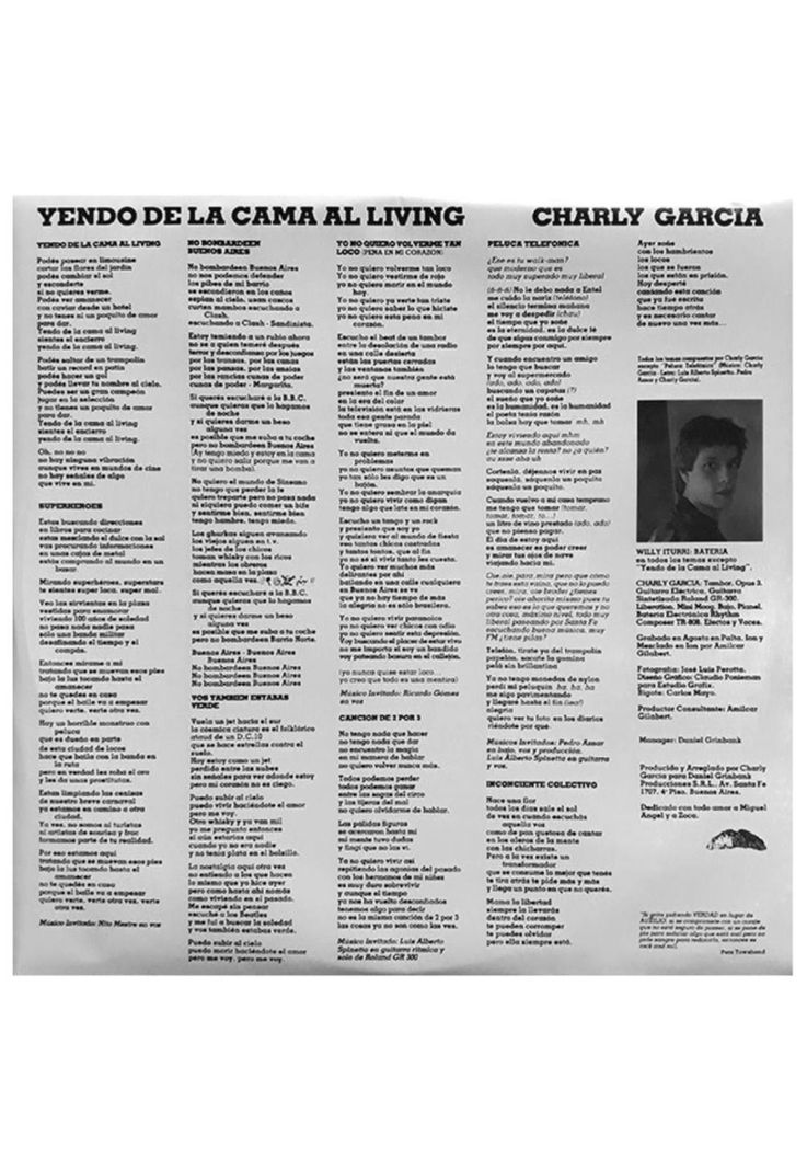 CHARLY GARCIA - YENDO DE LA CAMA AL LIVING | VINILO-3