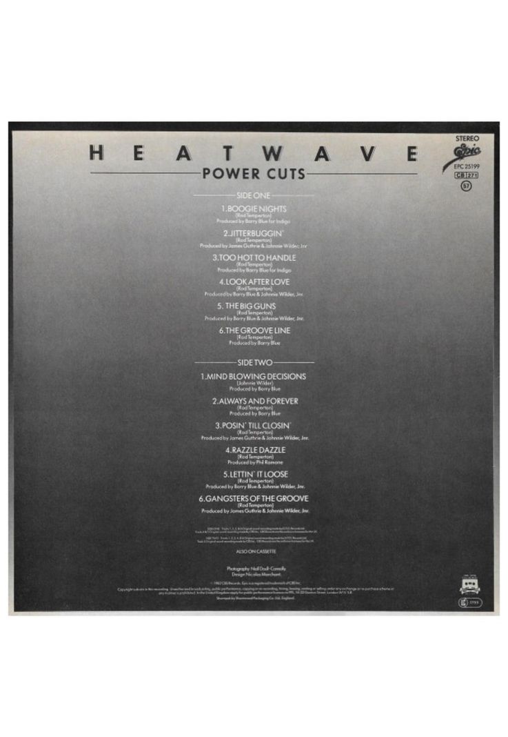 HEATWAVE - ALL THEIR HOTTEST HITS | VINILO USADO-1