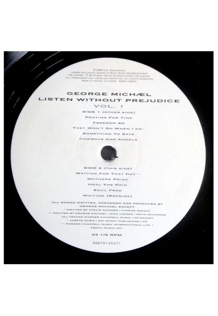 GEORGE MICHAEL - LISTEN WITHOUT PREJUDICE VINILO-3