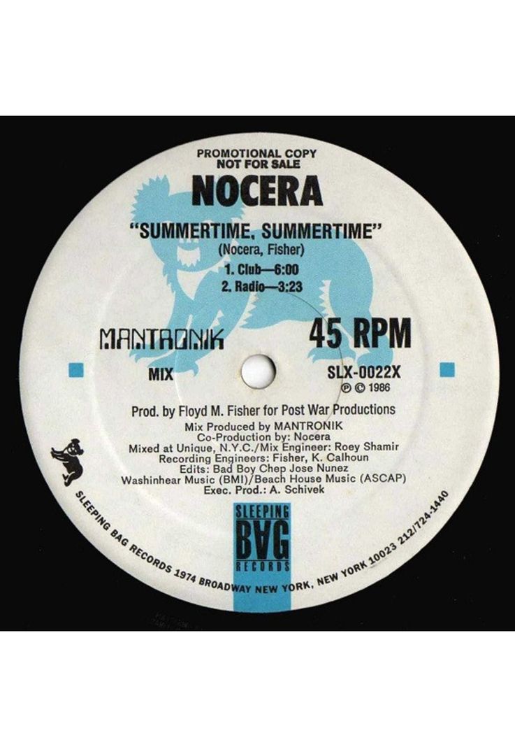 NOCERA - SUMMERTIME,SUMMERTIME (PROMO) | 12'' MAXI SINGLE USADO-1