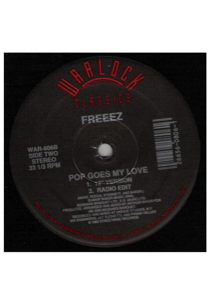 FREEEZ - POP GOES MY LOVE | 12" MAXI SINGLE VINILO-1