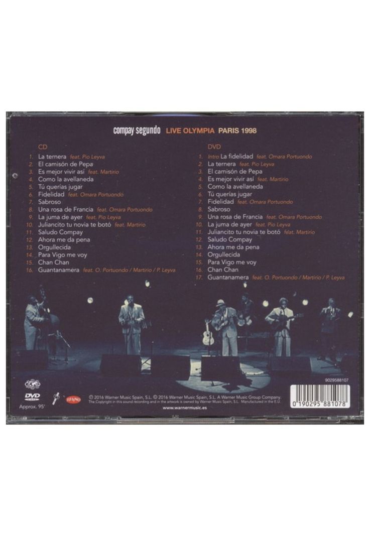 COMPAY SEGUNDO - LIVE OLYMPIA PARIS 1998 (CD+DVD) | CD-1