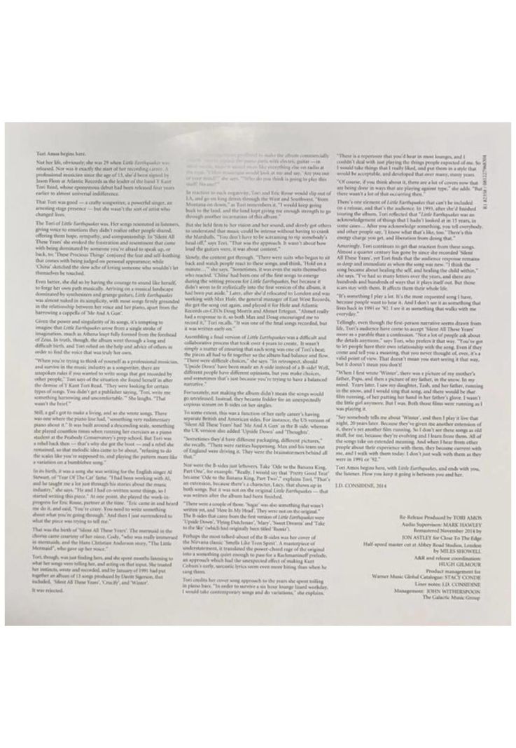 TORI AMOS - LITTLE EARTHQUAKE | VINILO-5