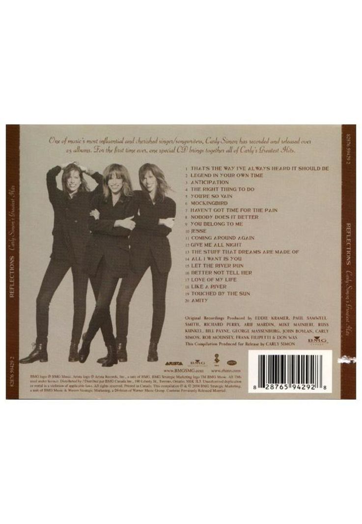 CARLY SIMON - REFLECTIONS: GREATEST HITS | CD-1