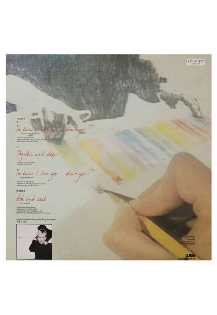 HOWARD JONES - YOU KNOW I LOVE YOU…DON'T YOU (2LP) 12" MAXI SINGLE VINILO USADO-1