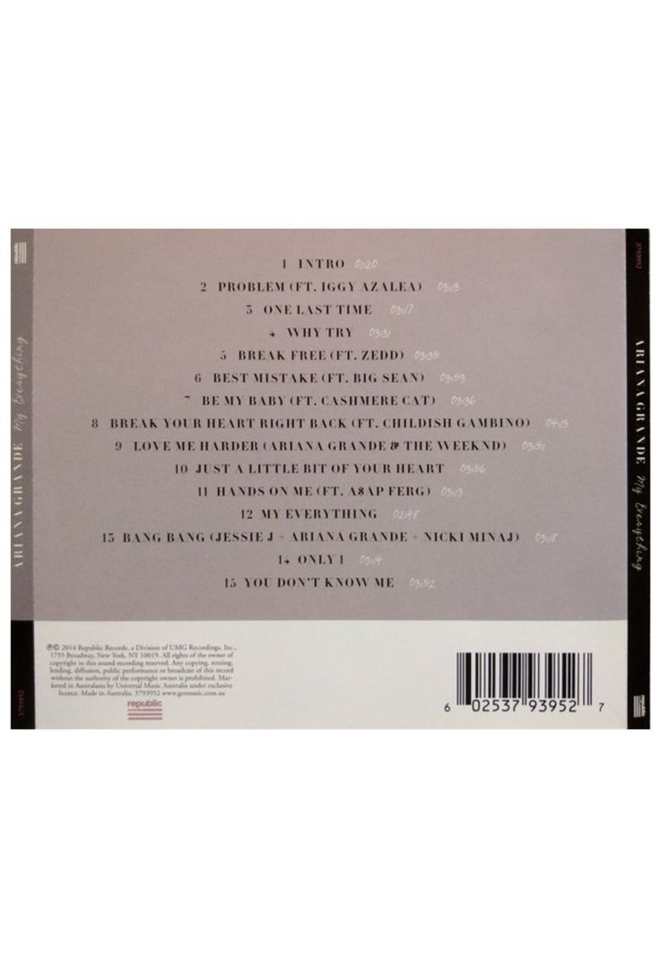 ARIANA GRANDE - MY EVERYTHING | CD-1