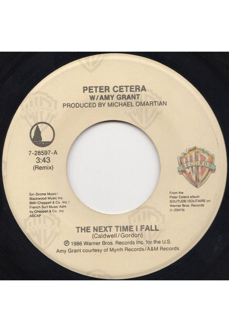 PETER CETERA  FT. AMY GRANT - THE NEXT TIME I FALL (REMIX) | 7" SINGLE VINILO USADO-0