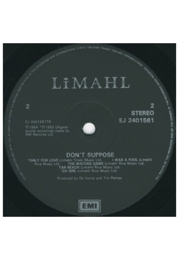 LIMAHL - DON'T SUPPOSE | VINILO USADO-2