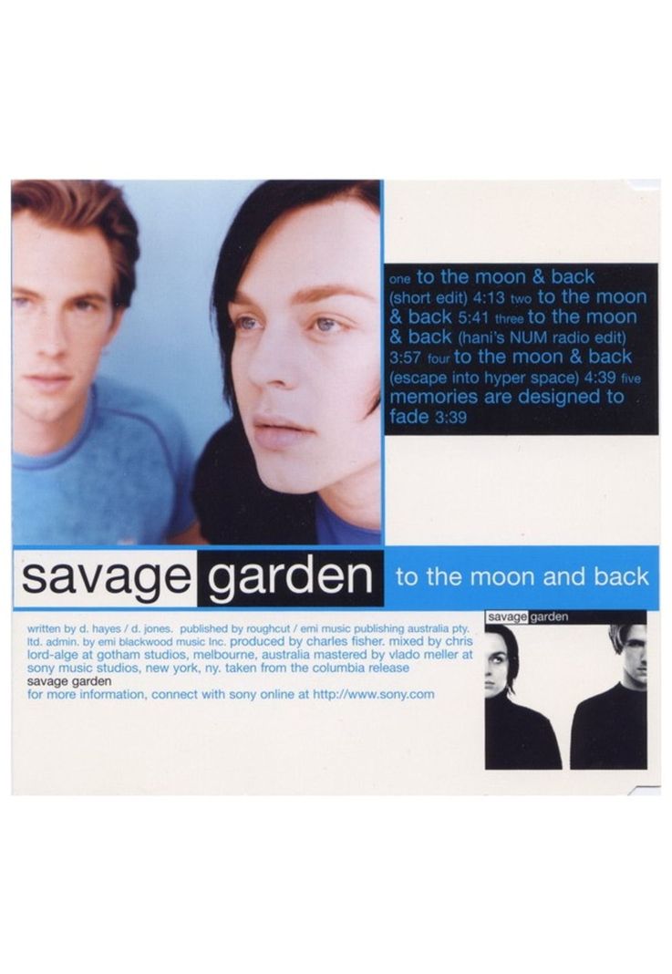 SAVAGE GARDEN - TO THE MOON AND BACK | CD SINGLE USADO-1