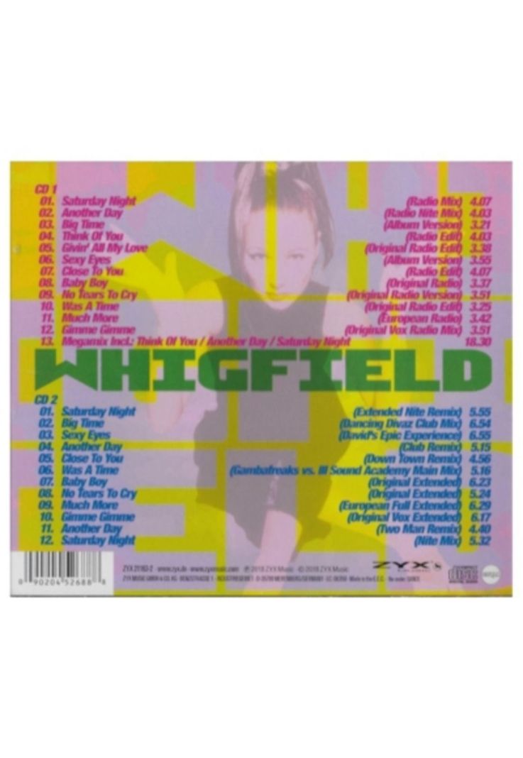 WHIGFIELD - GREATEST HITS REMIXES 2CD-1
