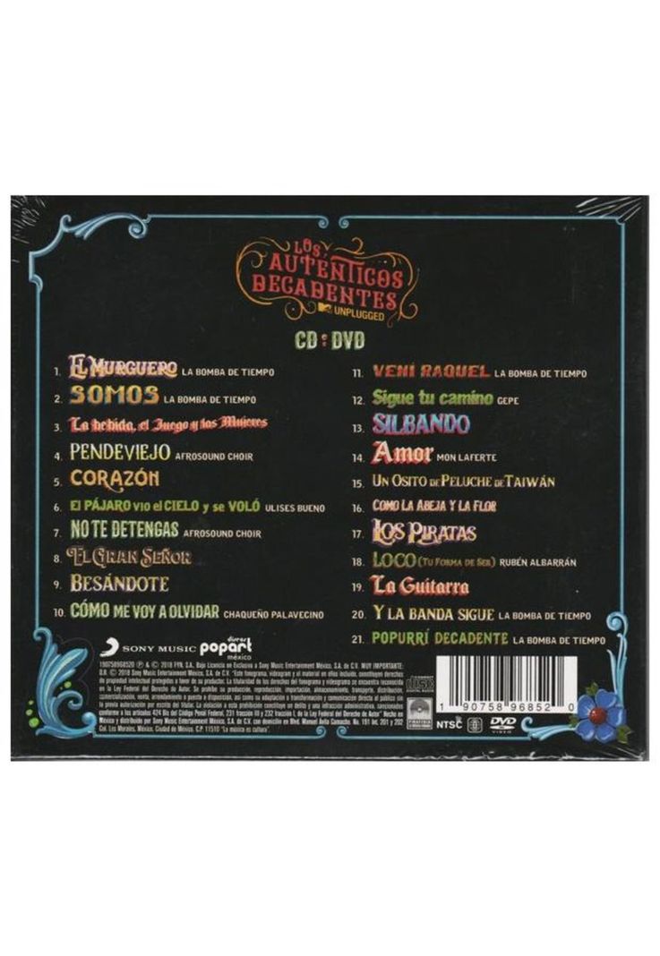 AUTENTICOS DECADENTES  - MTV UNPLUGGED:  FIESTA NACIONAL (CD+DVD) | CD-1