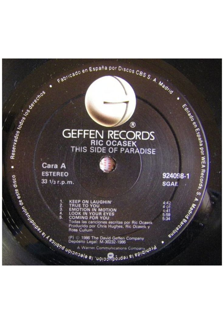 RIC OCASEK - THIS SIDE OF PARADISE | VINILO USADO-5