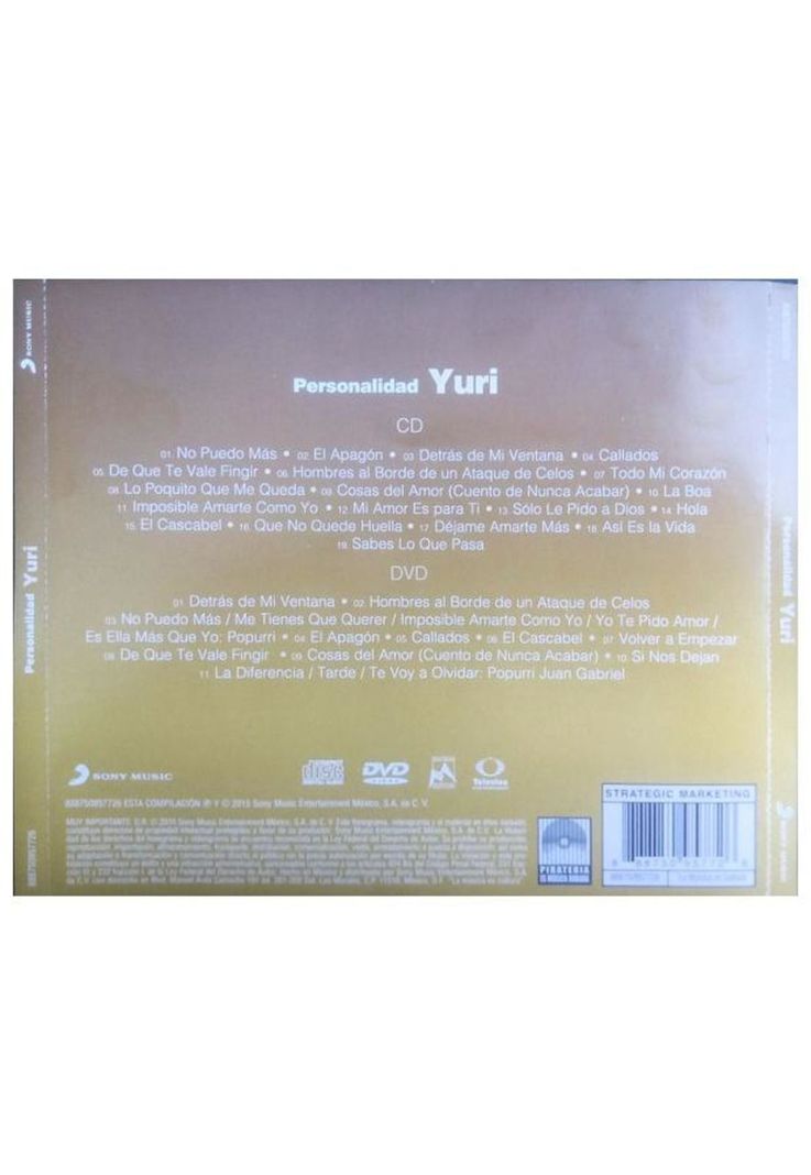 YURI - PERSONALIDAD (CD+DVD) | CD-1