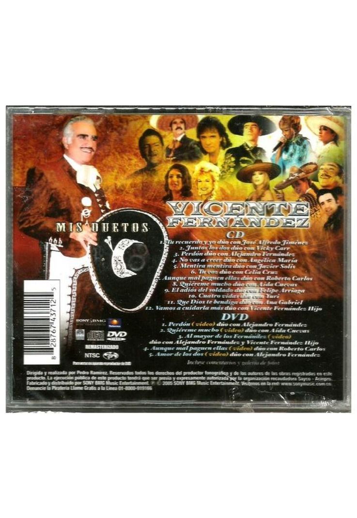 VICENTE FERNANDEZ  - MIS DUETOS (CD+DVD) | CD Diseno 2