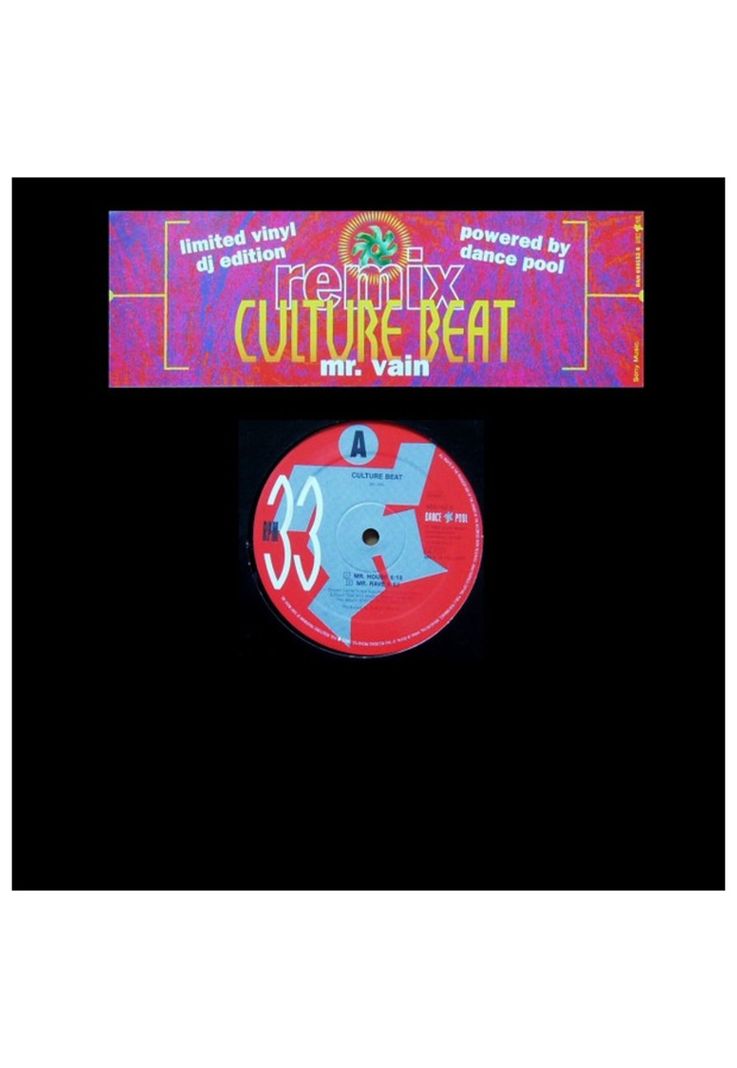 CULTURE BEAT - MR. VAIN (REMIXES) (LTD EDITION) | 12" MAXI SINGLE USADO-0