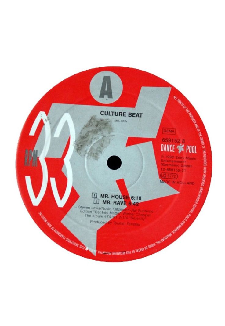 CULTURE BEAT - MR. VAIN (REMIXES) (LTD EDITION) | 12" MAXI SINGLE USADO-1