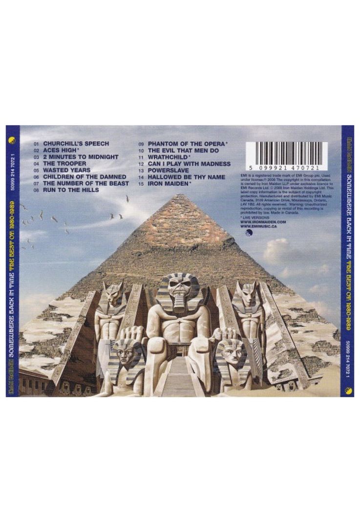 IRON MAIDEN - SOMEWHERE BACK IN TIME: BEST OF | CD-1