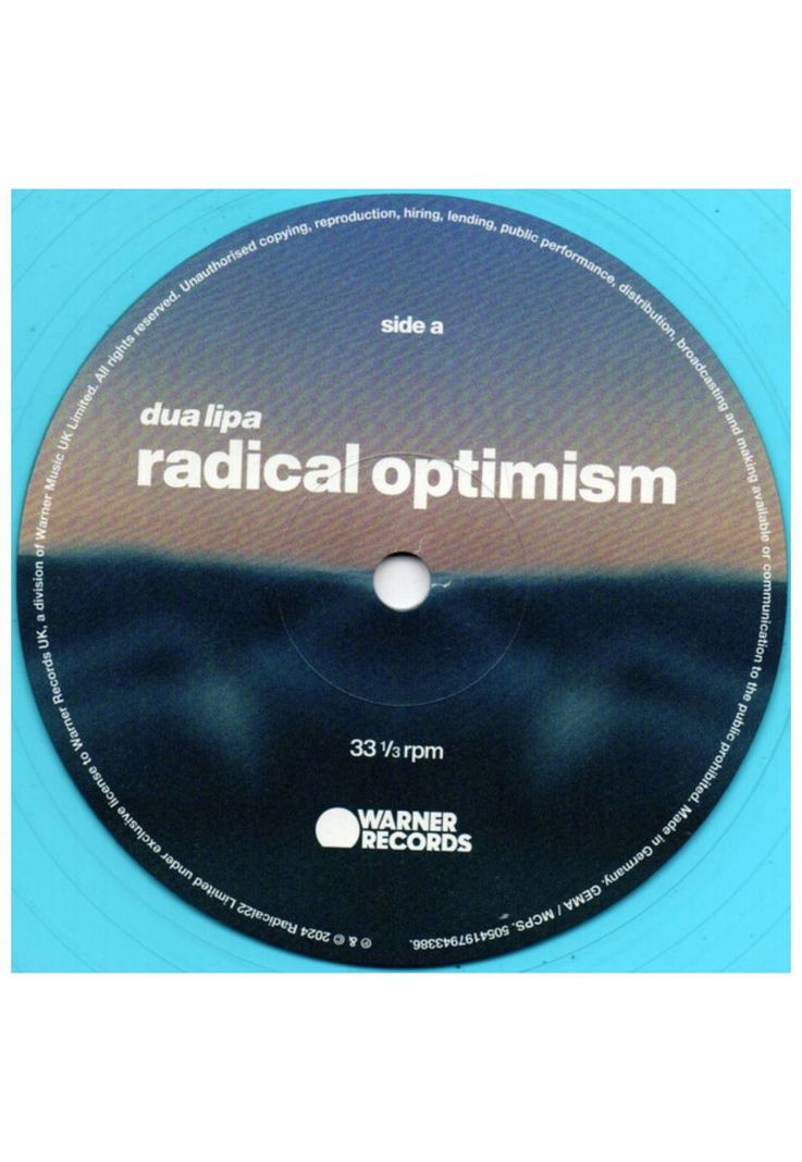DUA LIPA - RADICAL OPTIMISM (CURACAO BLUE VINYL) | VINILO-2
