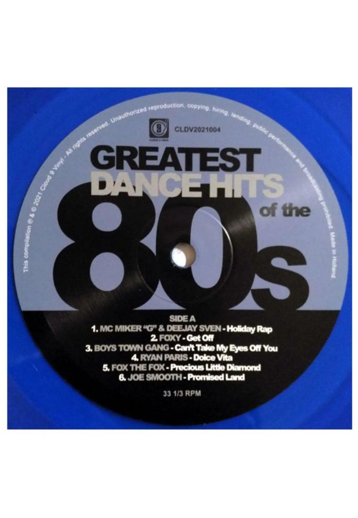 GREATEST DANCE HITS OF THE 80"S - VARIOUS (BLUE VINYL) | VINILO-2