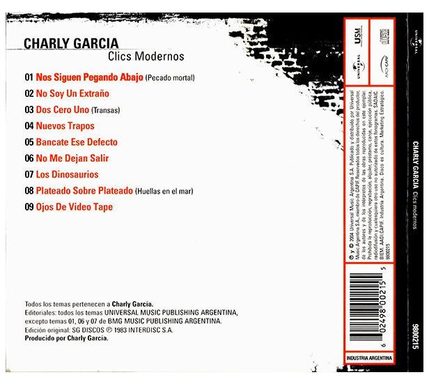 CHARLY GARCIA - CLICS MODERNOS (DIGIPACK) | CD-1