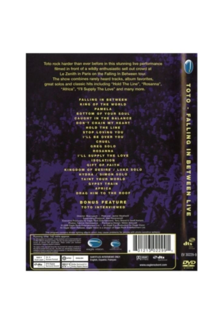 TOTO - FALLING IN BETWEEN LIVE DVD-1
