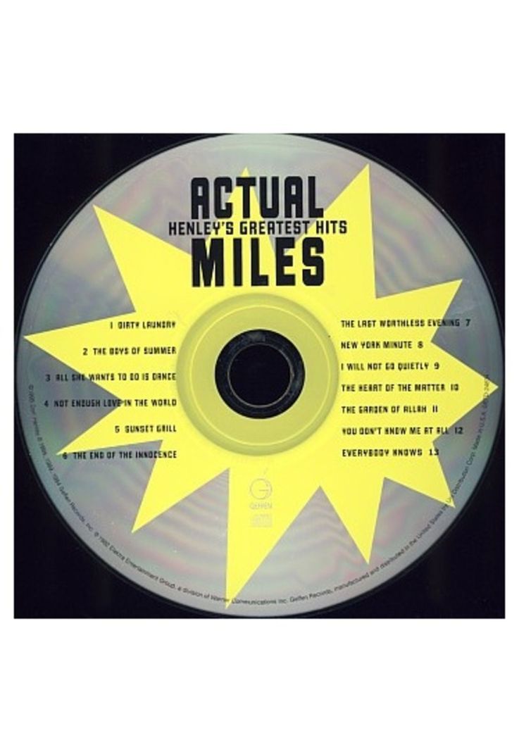DON HENLEY - ACTUAL MILES: HENLEY´S GREATEST HITS | CD USADO-2