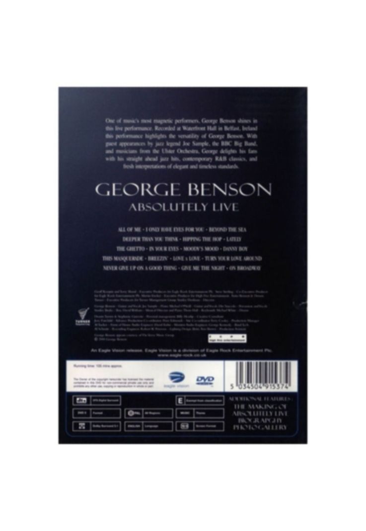 GEORGE BENSON - ABSOLUTELY LIVE DVD-1