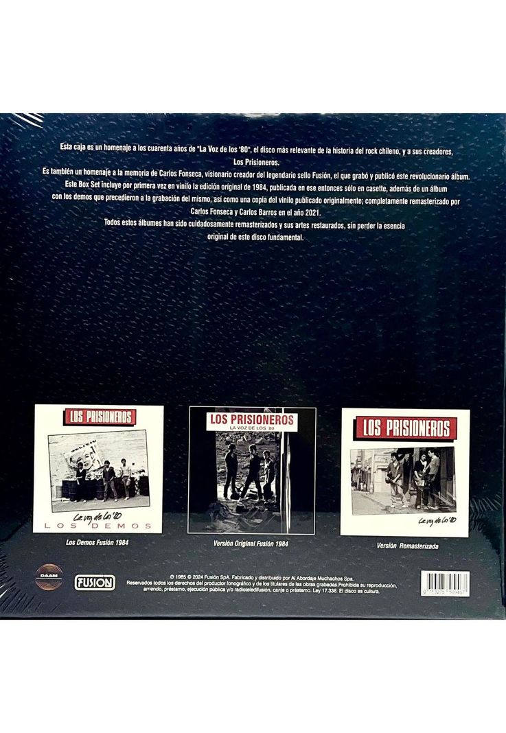 LOS PRISIONEROS -  LA VOZ DE LOS '80 40 ANIVERSARIO BOXSET (3LP) | VINILO-1
