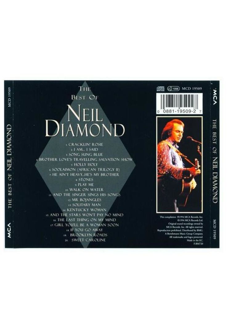 NEIL DIAMOND  - 20 GREATEST HITS: THE BEST OF | CD-1