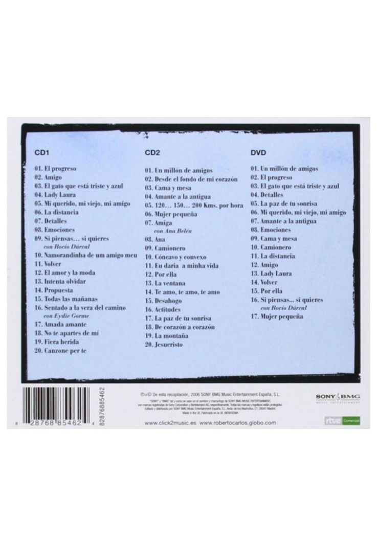 ROBERTO CARLOS - ANTOLOGIA (2CD+DVD) | CD-1