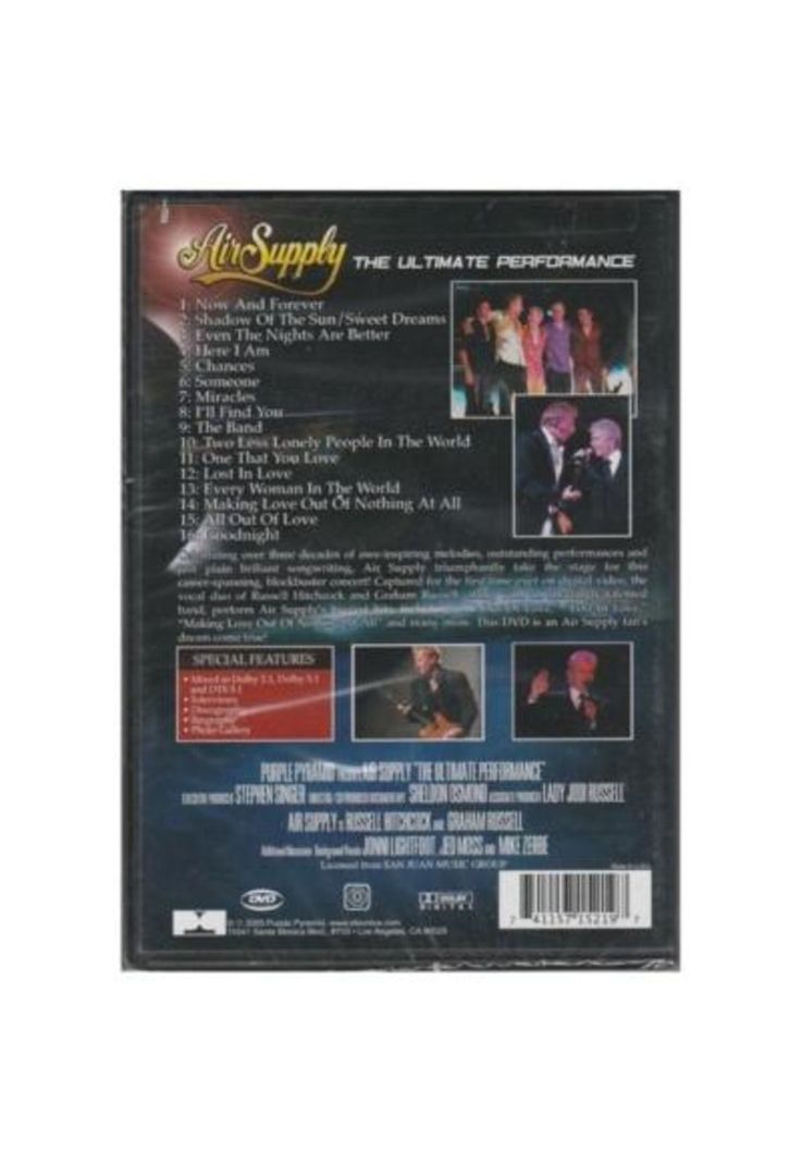 AIR SUPPLY - THE PERFORMANCE| DVD-1
