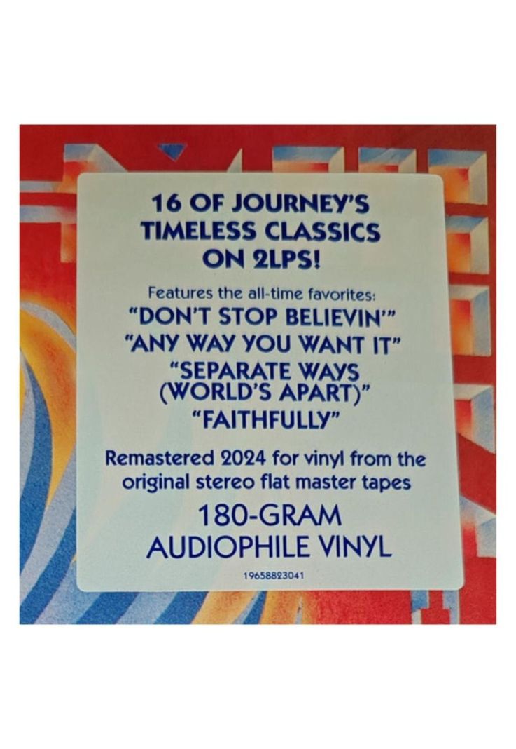 JOURNEY - GREATEST HITS (2LP) (2024) | VINILO-3