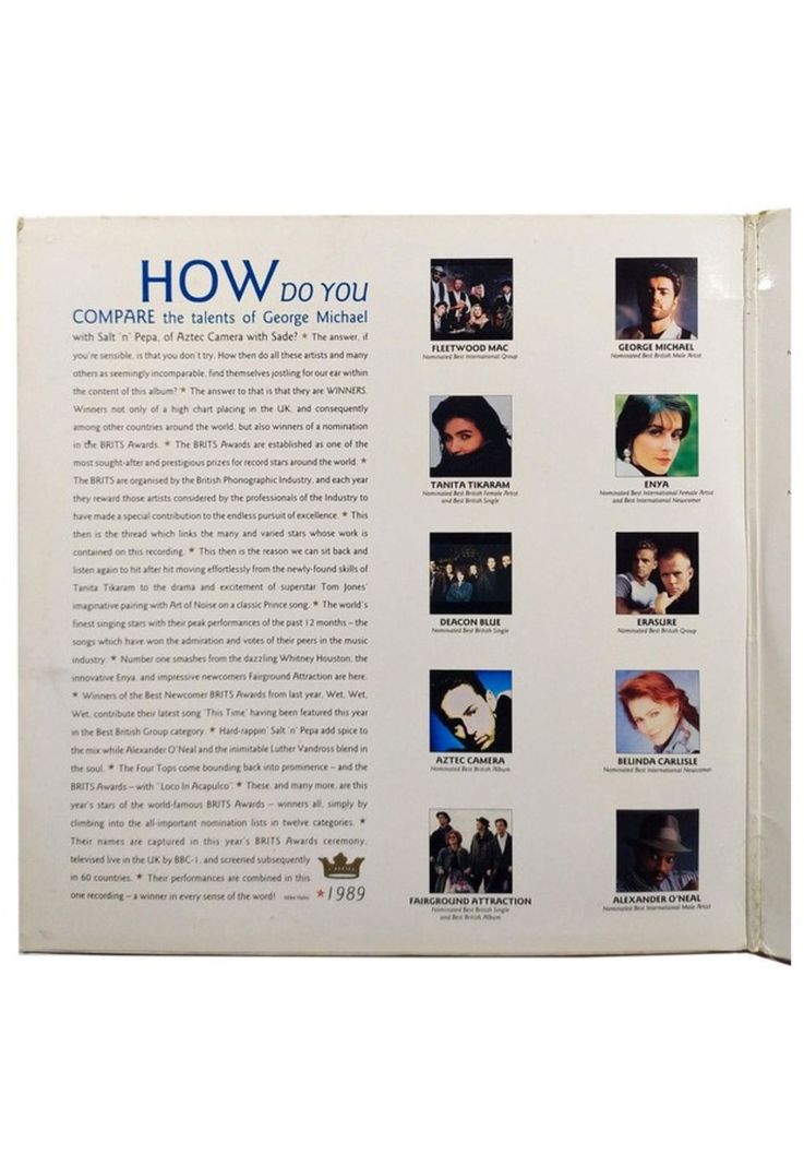 THE AWARDS 1989 - THE DEFINITIVE ALBUM THE BRITS AWARDS 1989 (2LP) | VINILO USADO-1
