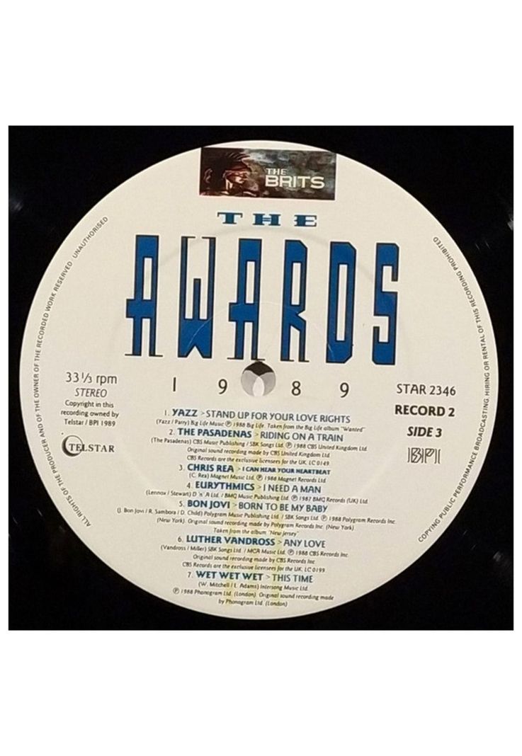 THE AWARDS 1989 - THE DEFINITIVE ALBUM THE BRITS AWARDS 1989 (2LP) | VINILO USADO-6