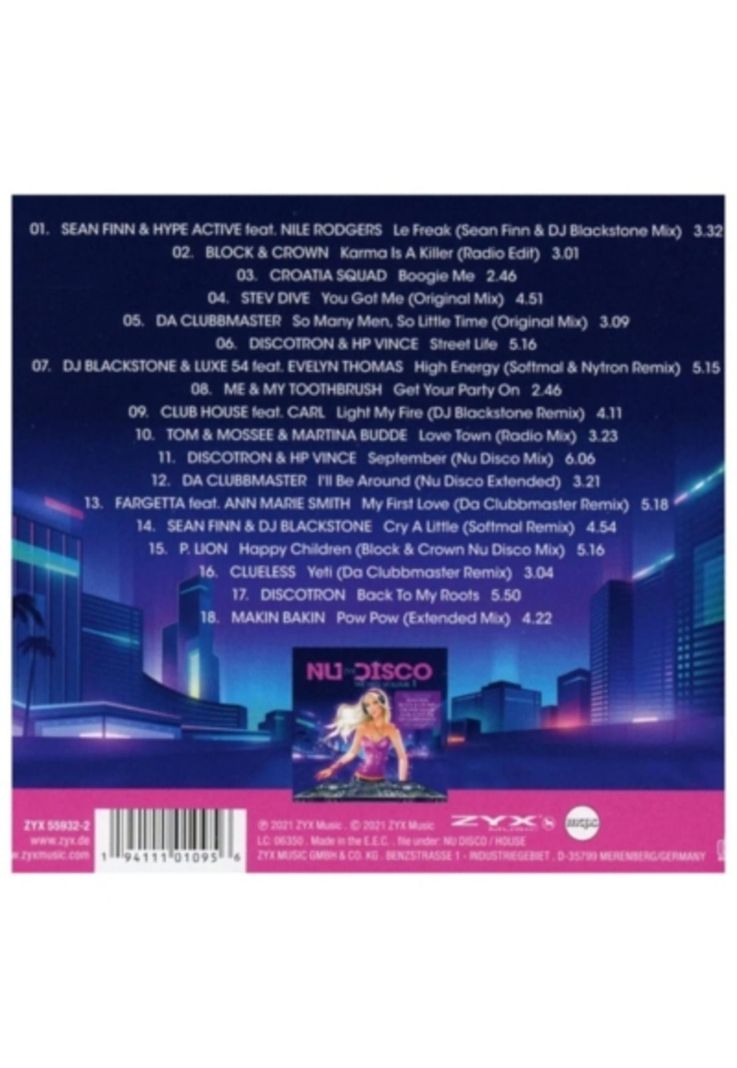 ZYX NU DISCO THE HITS VOL. 1 - VARIOS (CD)-2