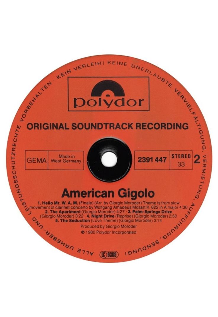 AMERICAN GIGOLO - O.S.T.  | VINILO USADO