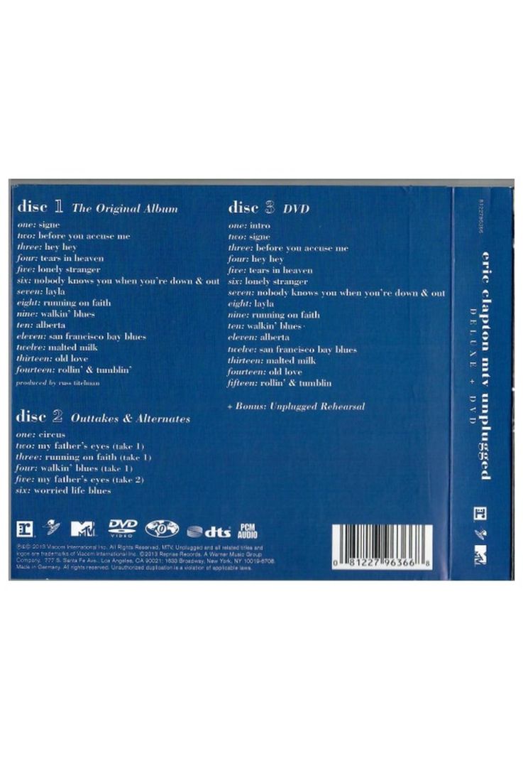 ERIC CLAPTON - UNPLUGGED (DELUXE) (CD+DVD) | CD-1