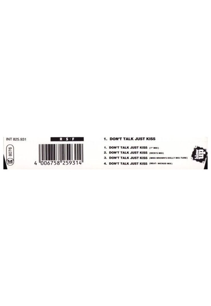 Right Said Fred - DON'T TALK JUST KISS | CD SINGLE USADO-1