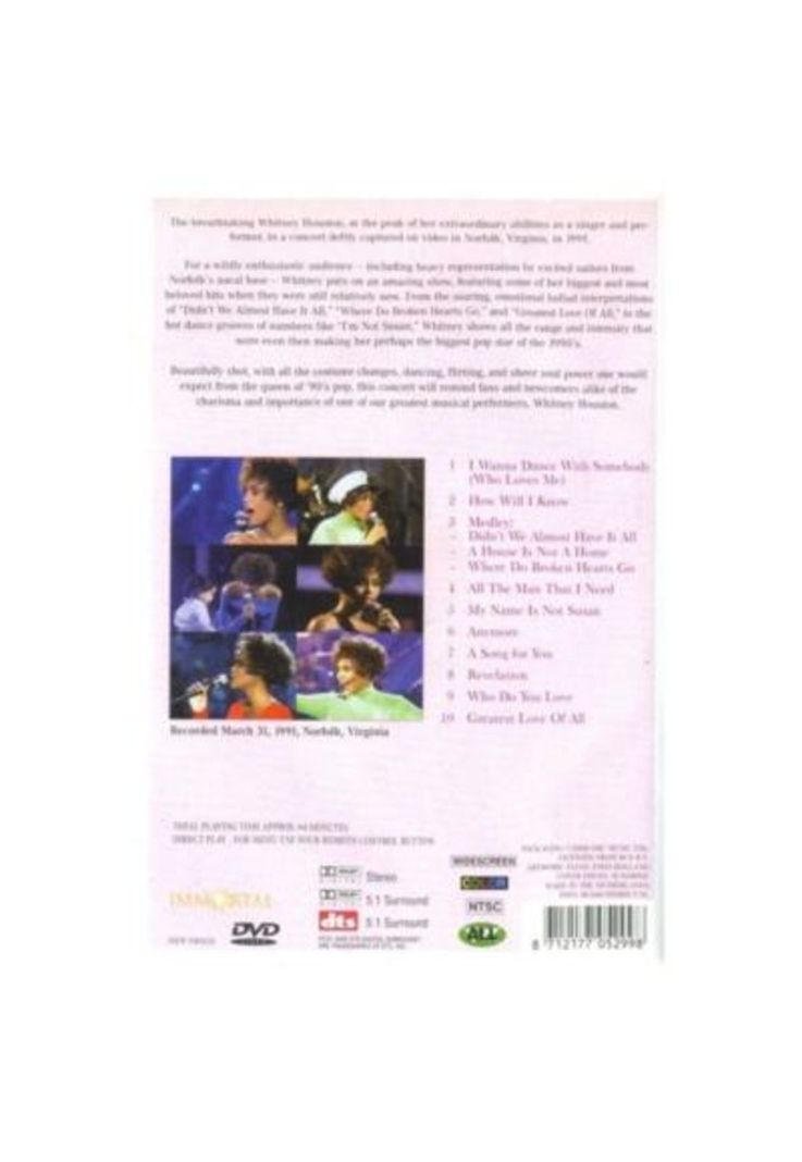 WHITNEY HOUSTON - SONG FOR YOU LIVE | DVD-1