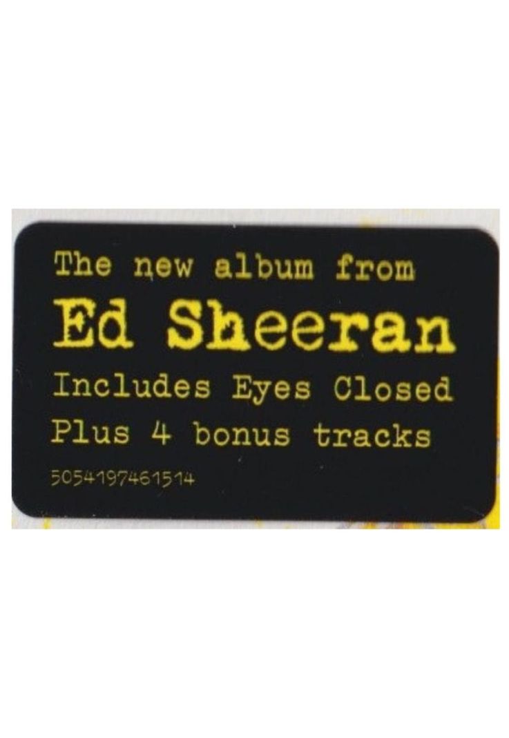 ED SHEERAN - SUBTRACT | CD-3