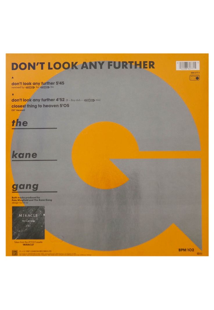 KANE GANG - DON'T LOOK ANY FURTHER 12" MAXI SINGLE VINILO USADO-1