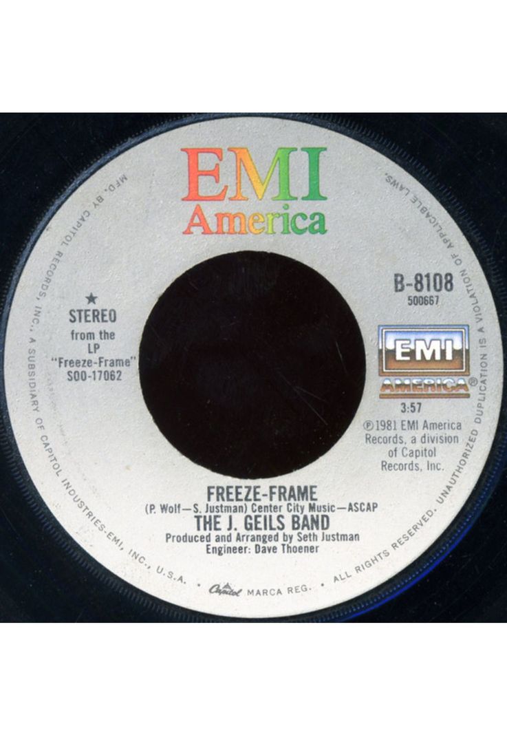 J. GEILS BAND - FREEZE-FRAME/FLAMETHROWER | 7" SINGLE VINILO USADO-2